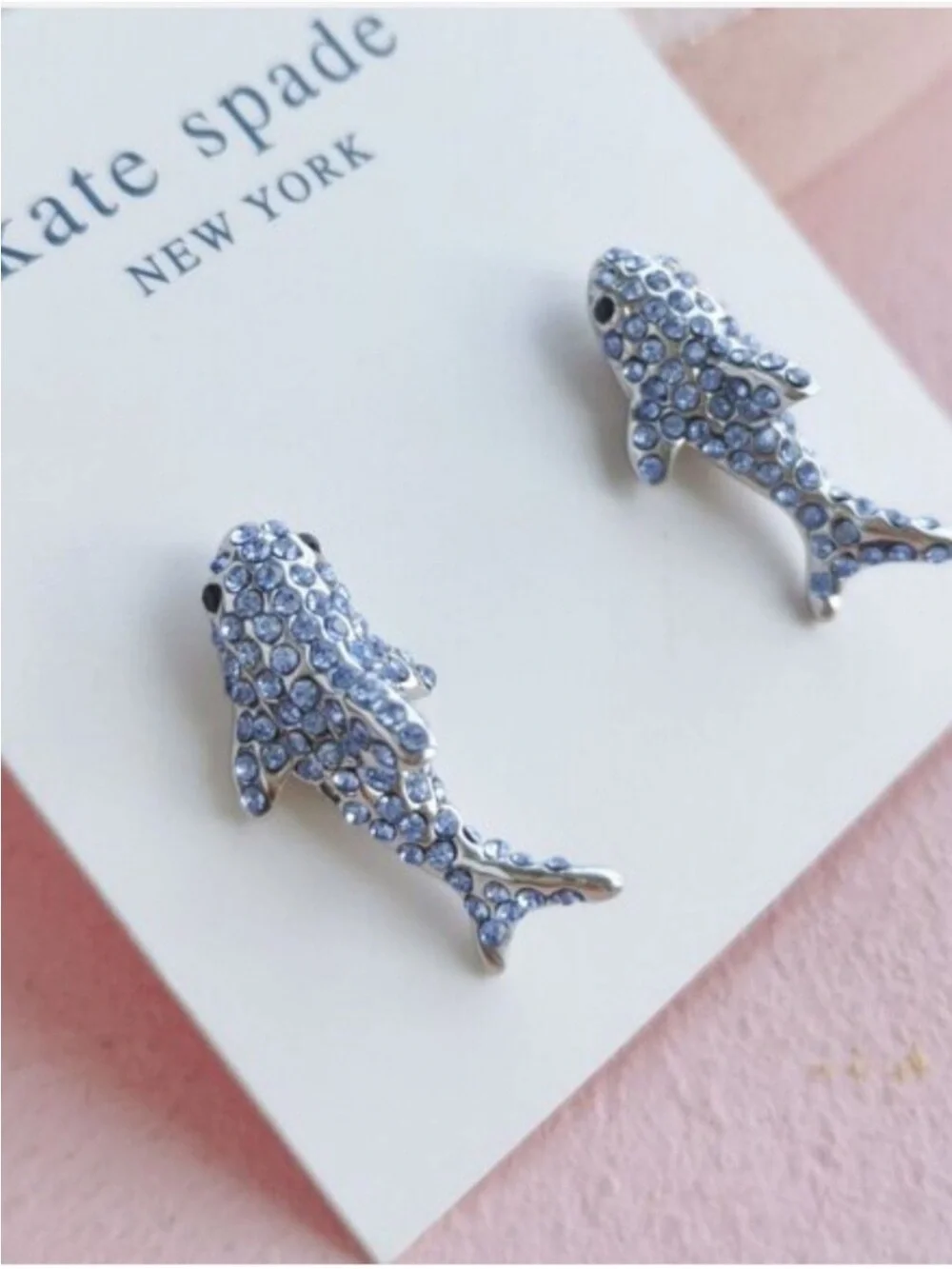 Kate Spade New York California Dreaming Pavé Shark Stud Earrings